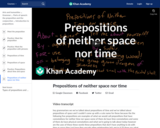 Prepositions of neither space nor time
