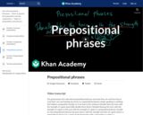 Prepositional phrases