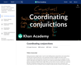 Coordinating conjunctions