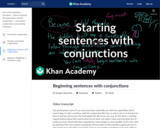 Beginning sentences with conjunctions