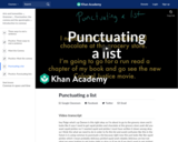 Punctuating a list
