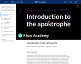 Introduction to the apostrophe
