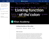 Linking function of the colon