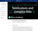 Semicolons and complex lists
