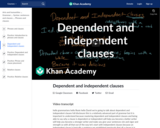 Dependent and independent clauses