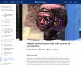 Portrait head of Queen Tiye with a crown of two feathers