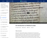 An introduction to Medieval scripts