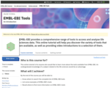 EMBL-EBI Tools: An introduction