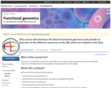 Functional genomics: An introduction to EMBL-EBI resources
