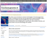 Functional genomics II: Common technologies and data analysis methods