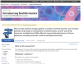 Introductory bioinformatics: A curated set of EMBL-EBI online courses