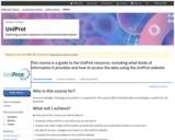 UniProt: Exploring protein sequence and functional information