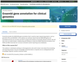 Ensembl gene annotation for clinical genomics