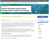 Explore the known protein space through UniProt Archive and Clusters