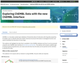 Exploring ChEMBL Data with the new ChEMBL Interface