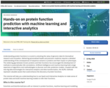 Hands-on on protein function prediction with machine learning and interactive analytics