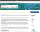 How to make training FAIR