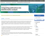 Integrating publications into bioinformatics analysis