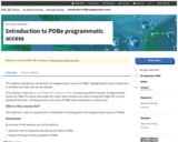 Introduction to PDBe programmatic access