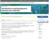 Introduction to exploring genome-phenome data with EGA