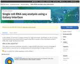 Single cell RNA-seq analysis using a Galaxy interface