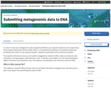 Submitting metagenomic data to ENA