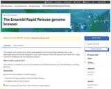 The Ensembl Rapid Release genome browser