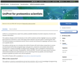 UniProt for proteomics scientists