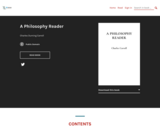 A Philosophy Reader