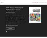 Adult Literacy Fundamental Mathematics: Book 1 - 2nd Edition