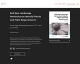 Red Seal Landscape Horticulturist Identify Plants and Plant Requirements