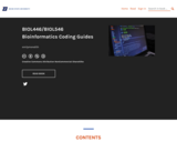 BIOL446/BIOL546 Bioinformatics Coding Guides