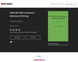 ENGLISH 087: Academic Advanced Writing