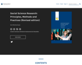 Social Science Research: Principles, Methods and Practices (Revised edition)