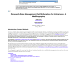 Research Data Management Self-Education for Librarians: A Webliography
