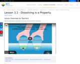 Lesson 3.1 - Dissolving is a Property