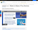Lesson 1.1 - Matter Is Made of Tiny Particles