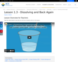 Lesson 1.3 - Dissolving and Back Again
