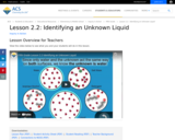 Lesson 2.2 - Identifying an Unknown Liquid