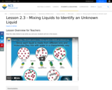 Lesson 2.3 - Mixing Liquids to Identify an Unknown Liquid