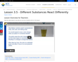 Lesson 3.5 - Different Substances React Differently