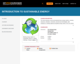 Introduction to Sustainable Energy