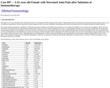 Pathology Case Study: A Female in Her Early 60s with Worsened Joint Pain after Initiation of Immunotherapy