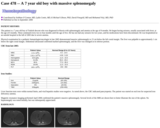 Pathology Case Study: A 7 year old boy with massive splenomegaly