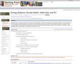 Energy Balance Climate Model: Stella Mac and PC