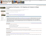 Investigating Earthquakes: GIS Mapping and Analysis (College Level)
