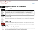 Volume of oceans, and sea-level variations