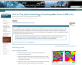 Unit 4: The phenomenology of earthquakes from InSAR data