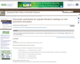 Discussion worksheets for popular literature readings on river processes and policy