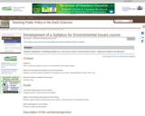 Development of a Syllabus for Environmental Issues course